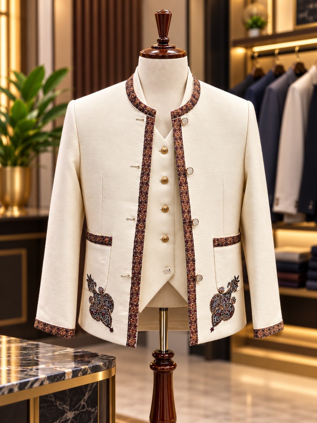 Twin Brother Tailoring & Boutique studio bridal sherwani display